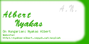 albert nyakas business card